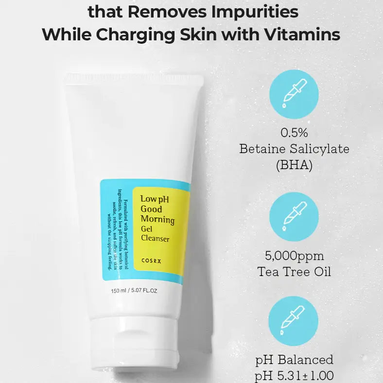 Cosrx Low Ph Good Morning Gel Cleanser Face Wash K Beauty