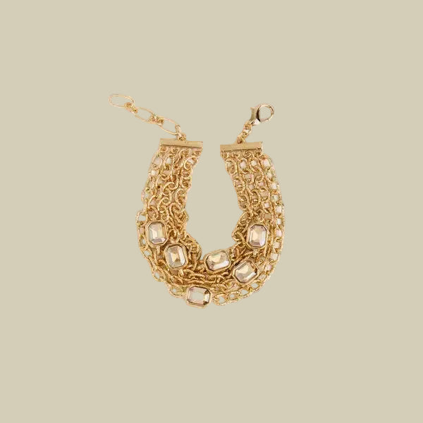 Crystal Cascade Chain Bracelet