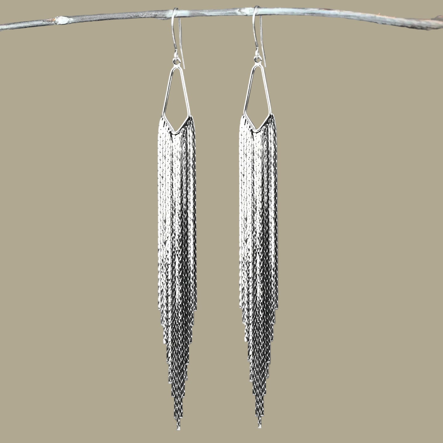 Super Dramatic Golden Mermaid Shimmer Earrings