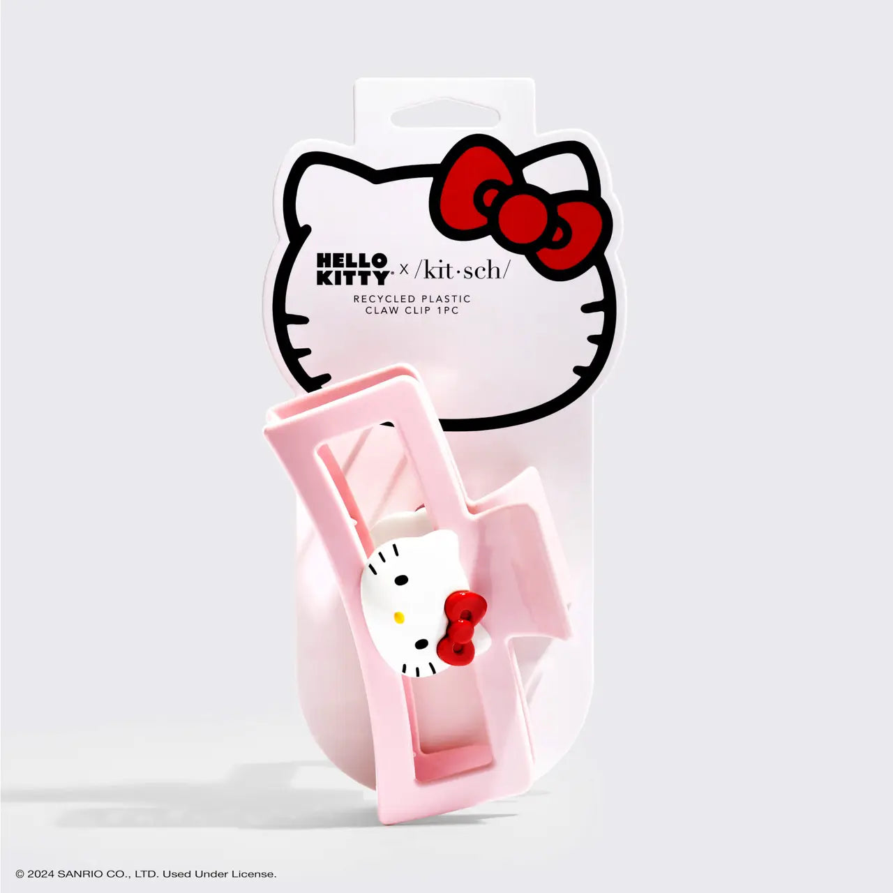 Hello Kitty X Kitsch Recycled Puffy Claw Clip- Kitty Face
