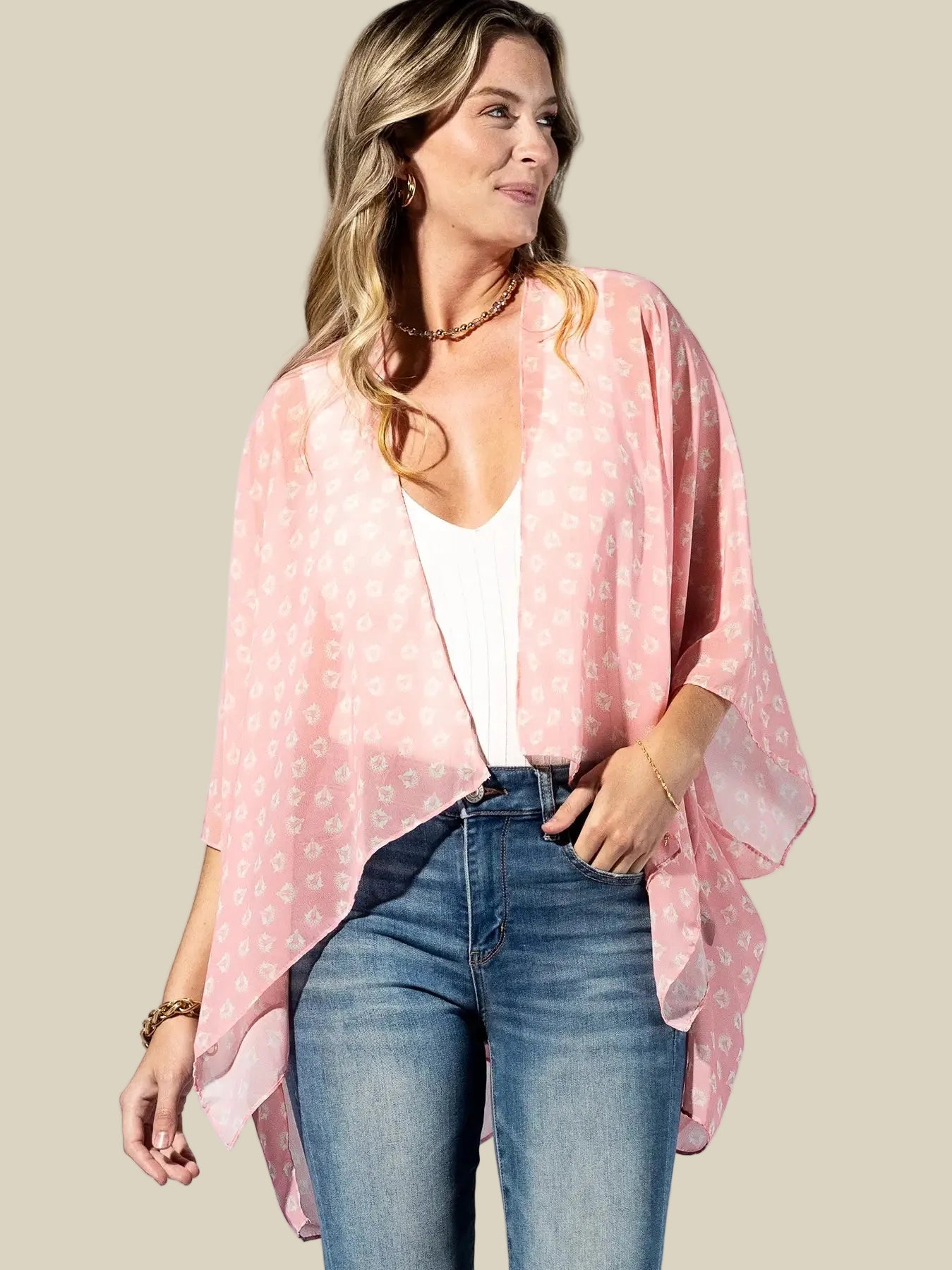 Peony Ditsy Blossom Kimono