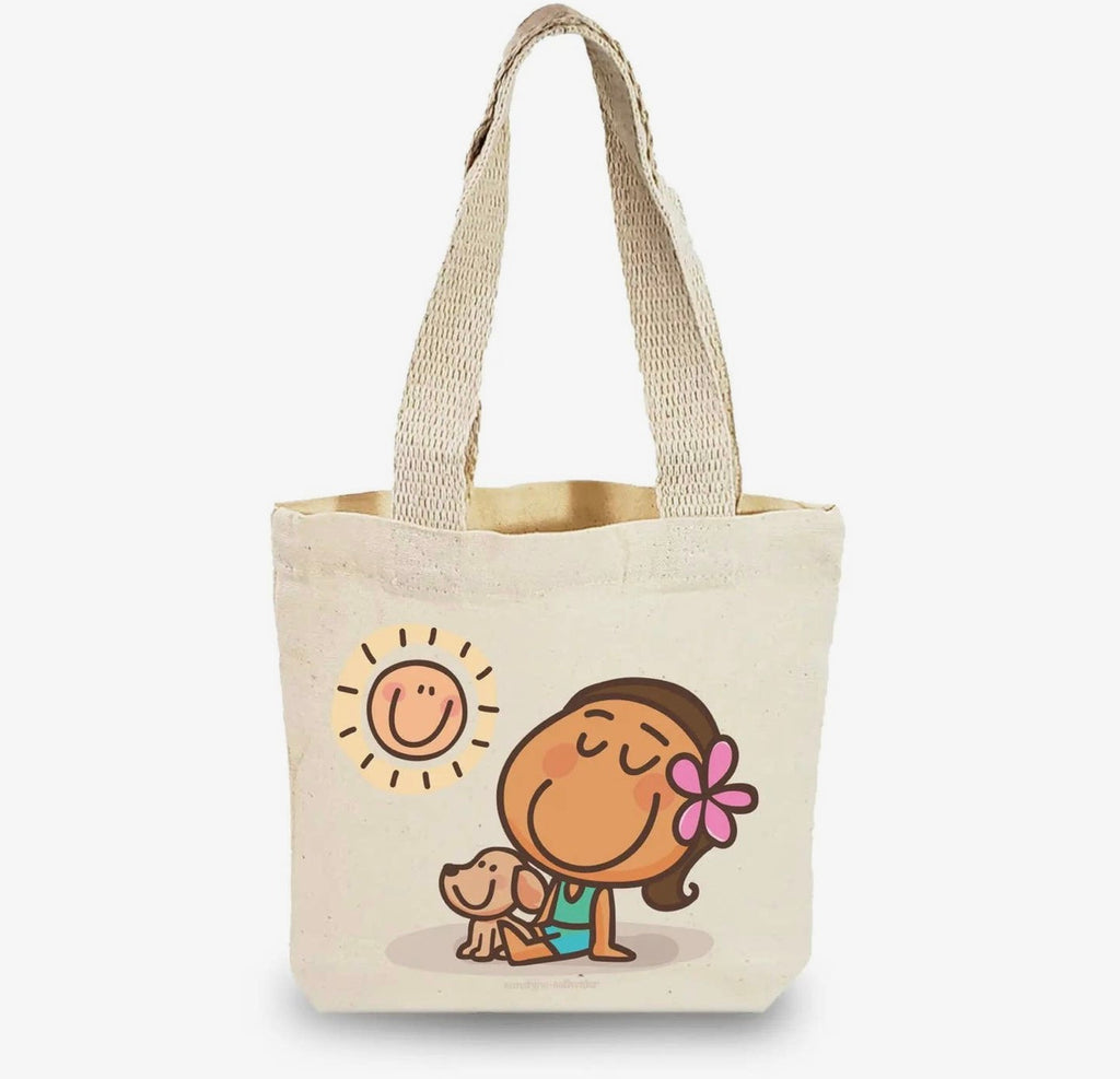 Canvas Gift Bag | Beach Girl + Puppy