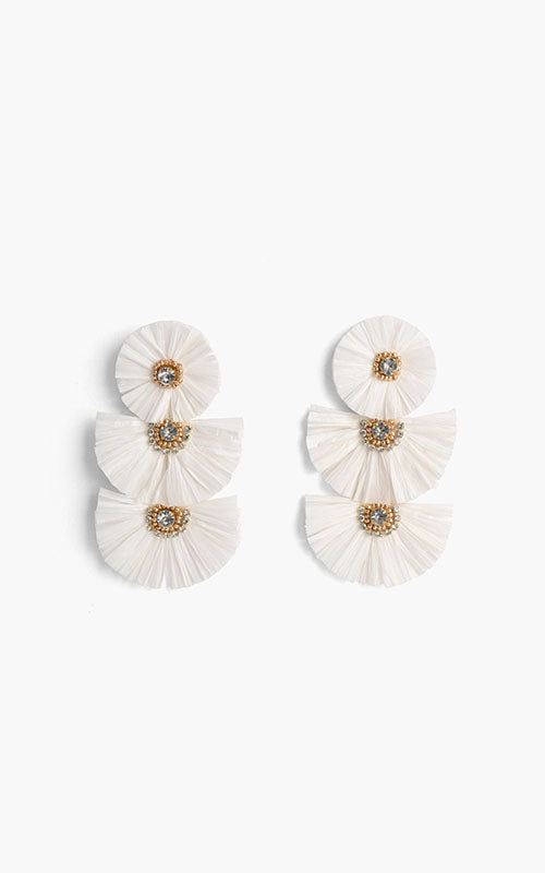 Morning Glory Raffia Earrings