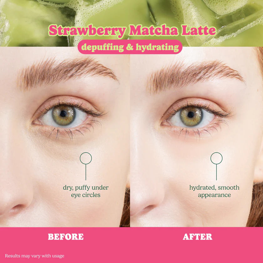 Strawberry Matcha Latte Depuffing & Hydrating Eye Patches