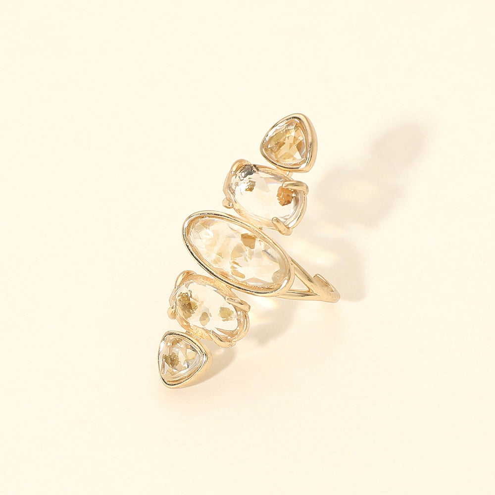 Bold Abstract Stone Accent Ring