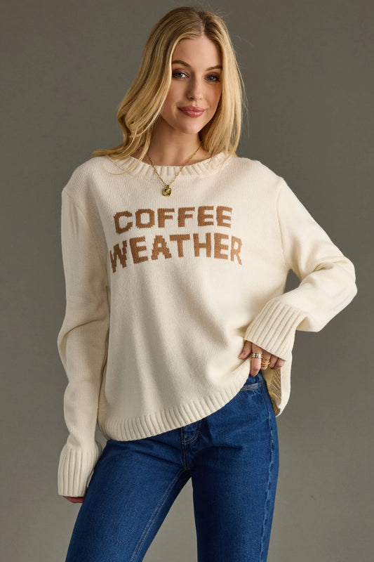 Ivory Coffee Weather Sweater PRE ORDER
