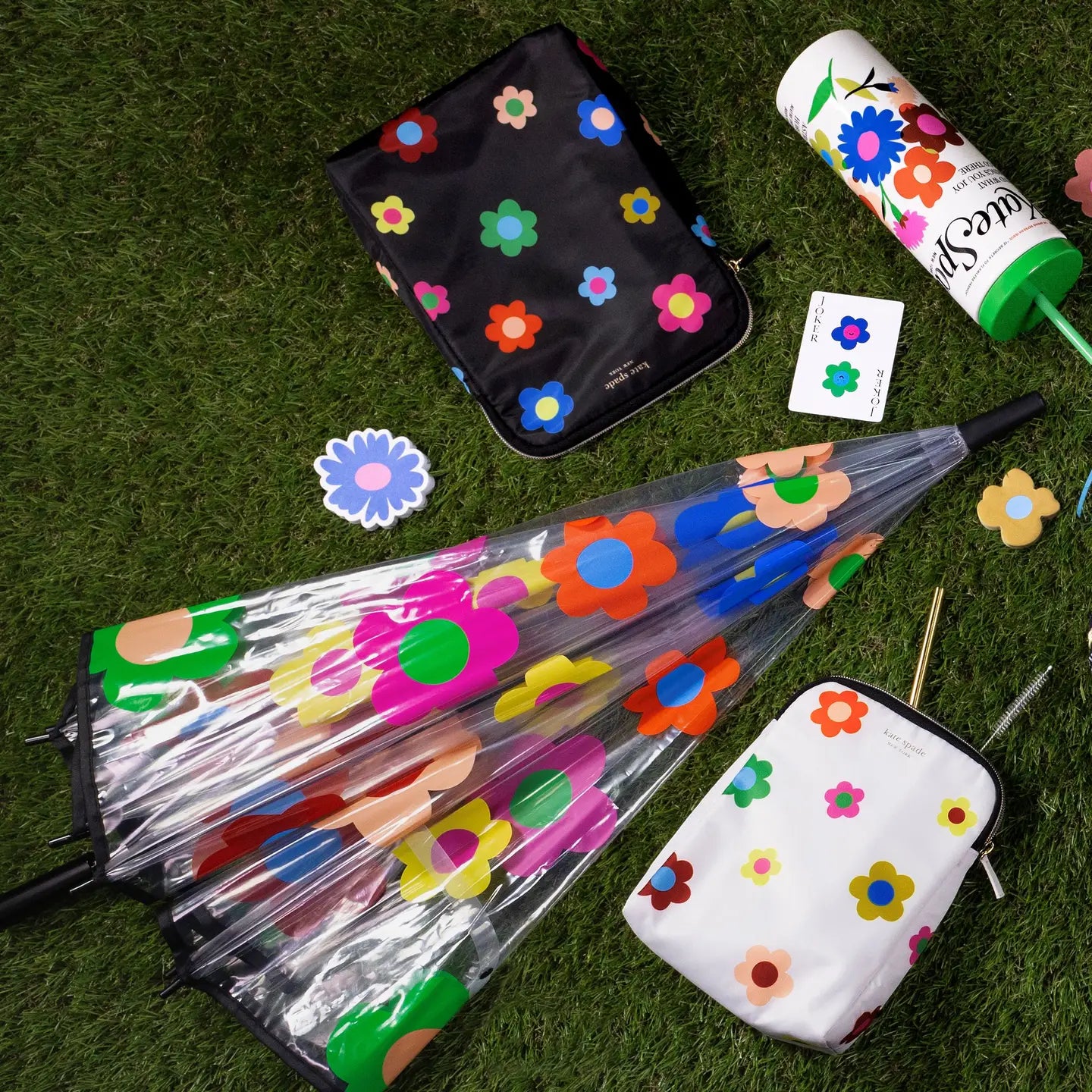 Kate Spade Clear Umbrella, Gingham Garden