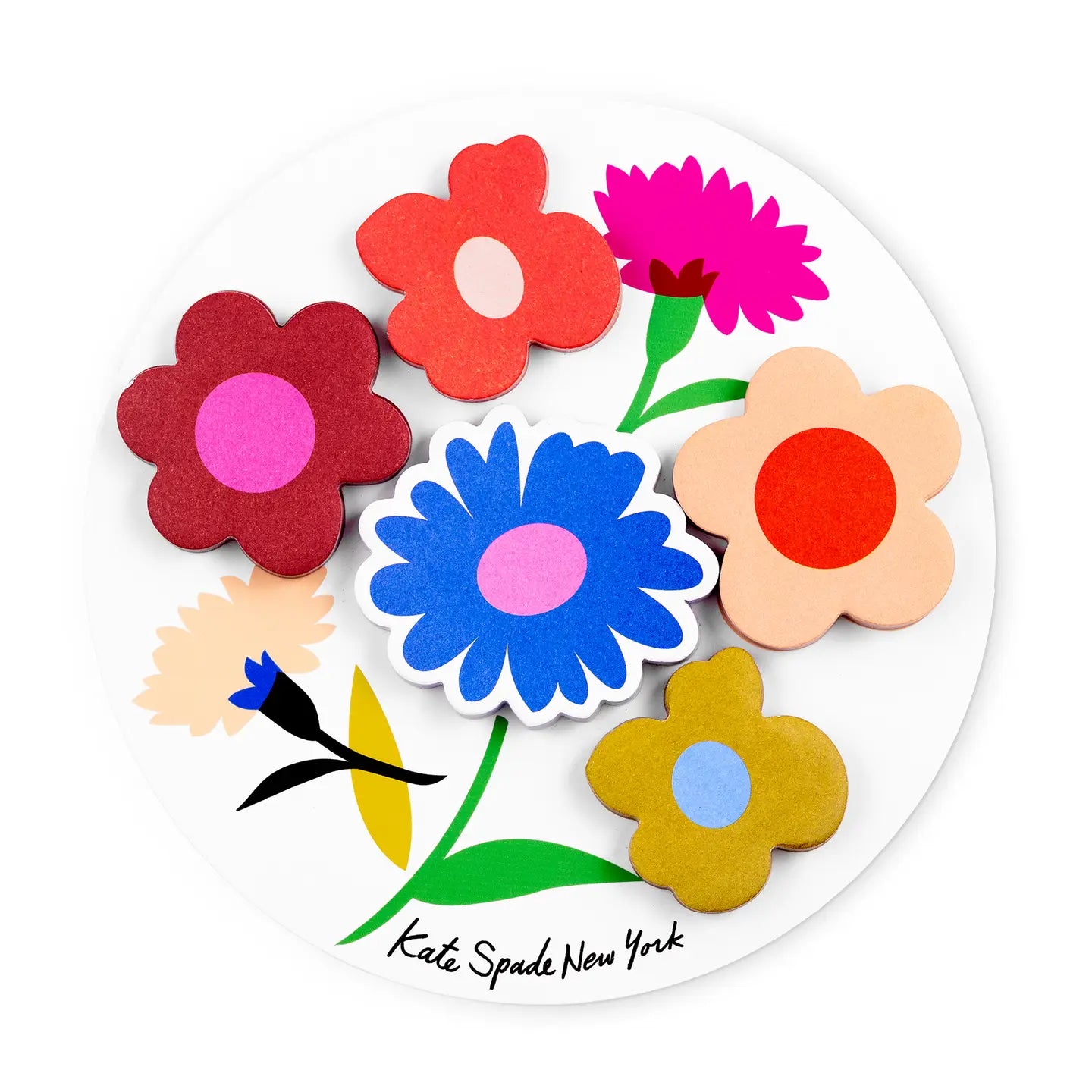 Die-Cut Sticky Note Set, Gingham Garden