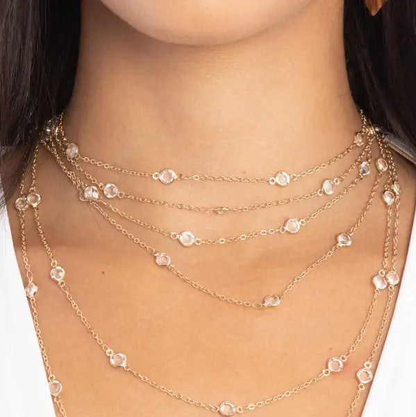 Glass Multi Layer Necklace