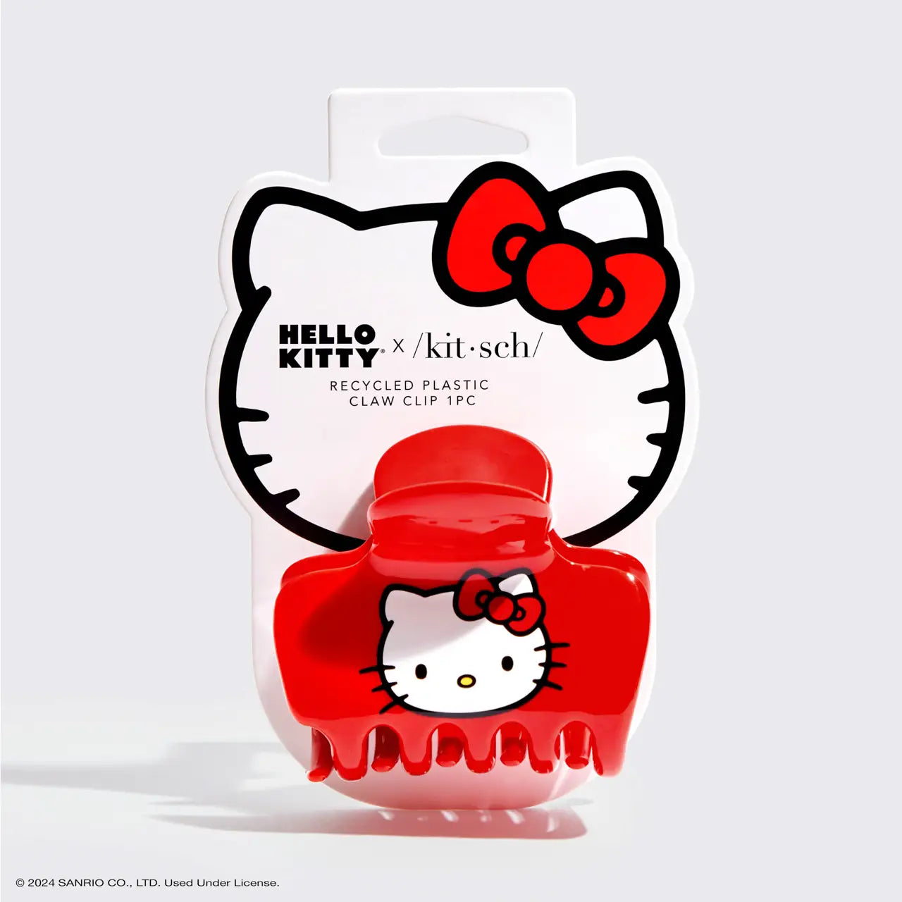Hello Kitty X Kitsch Recycled Jumbo Open Clawclip-Kitty Face