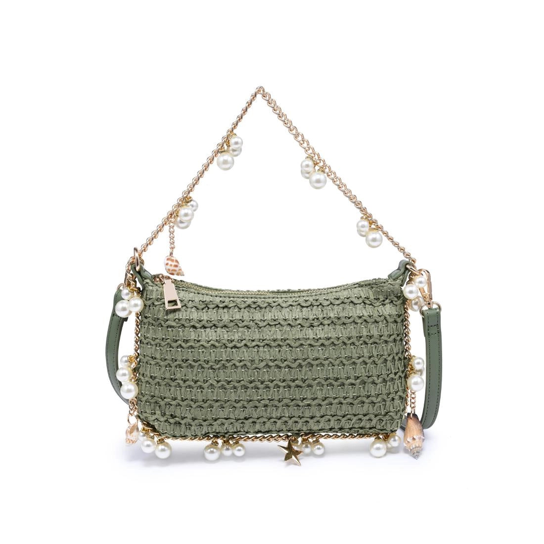 Steph Seasonal Seashell Straw Bag Evening Bag