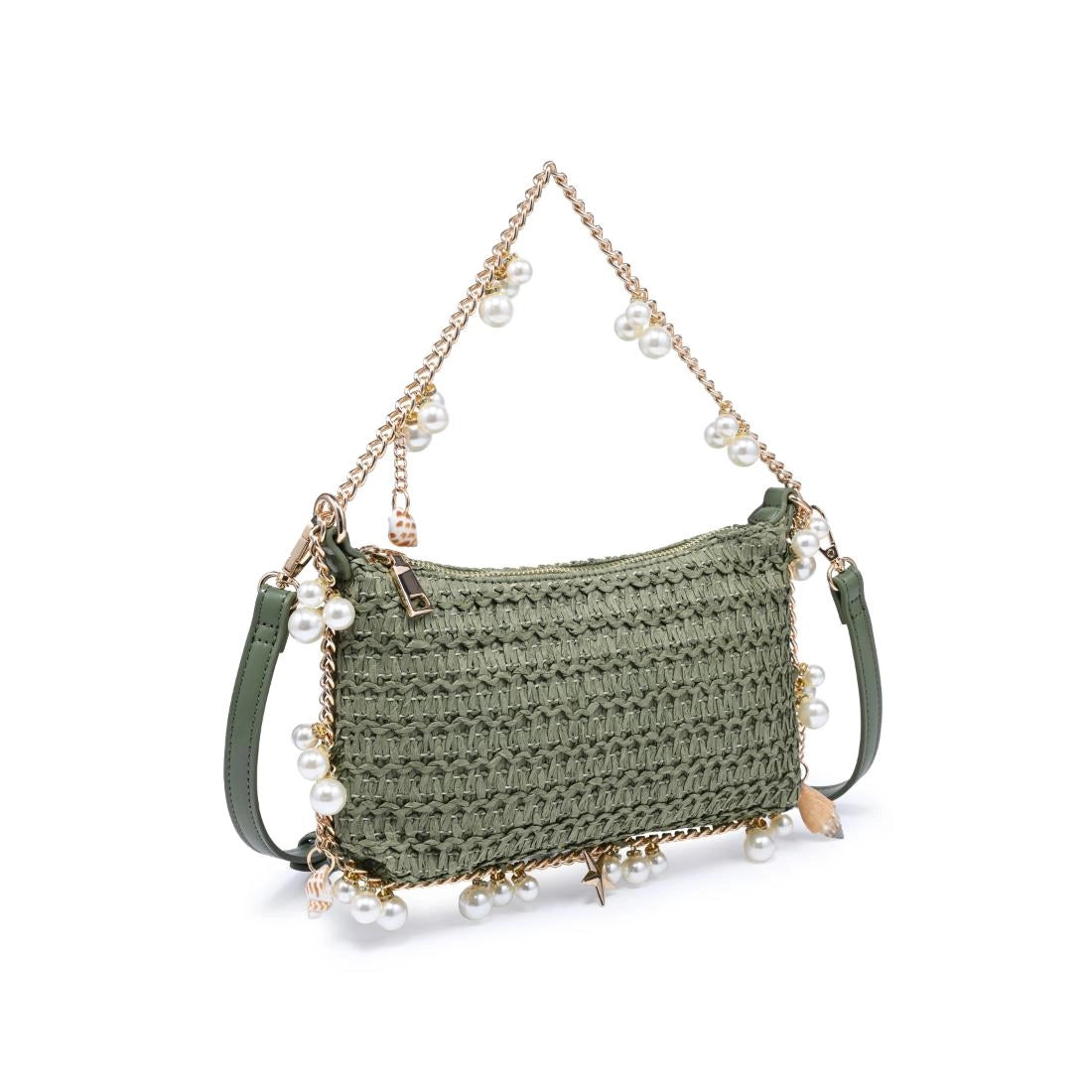 Steph Seasonal Seashell Straw Bag Evening Bag
