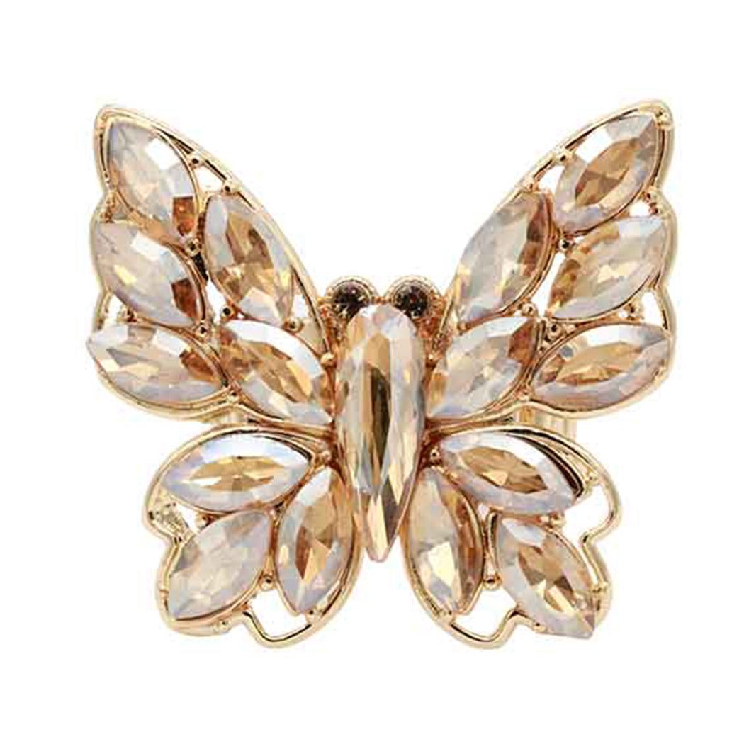 Crystal Buttery Stretch Ring