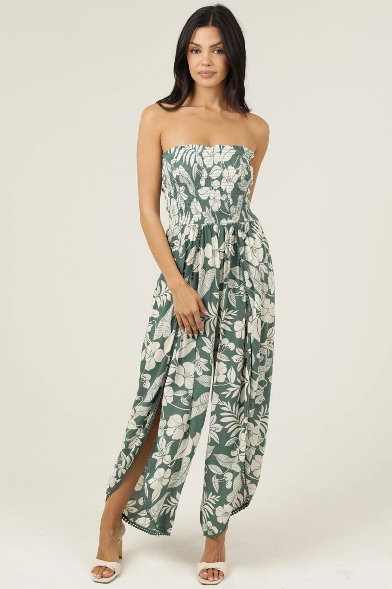 Bodice Wrap Leg Jumpsuit