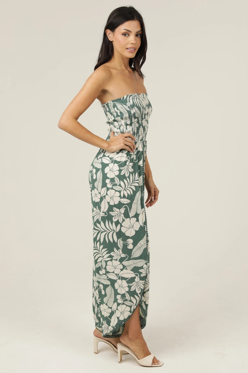 Bodice Wrap Leg Jumpsuit