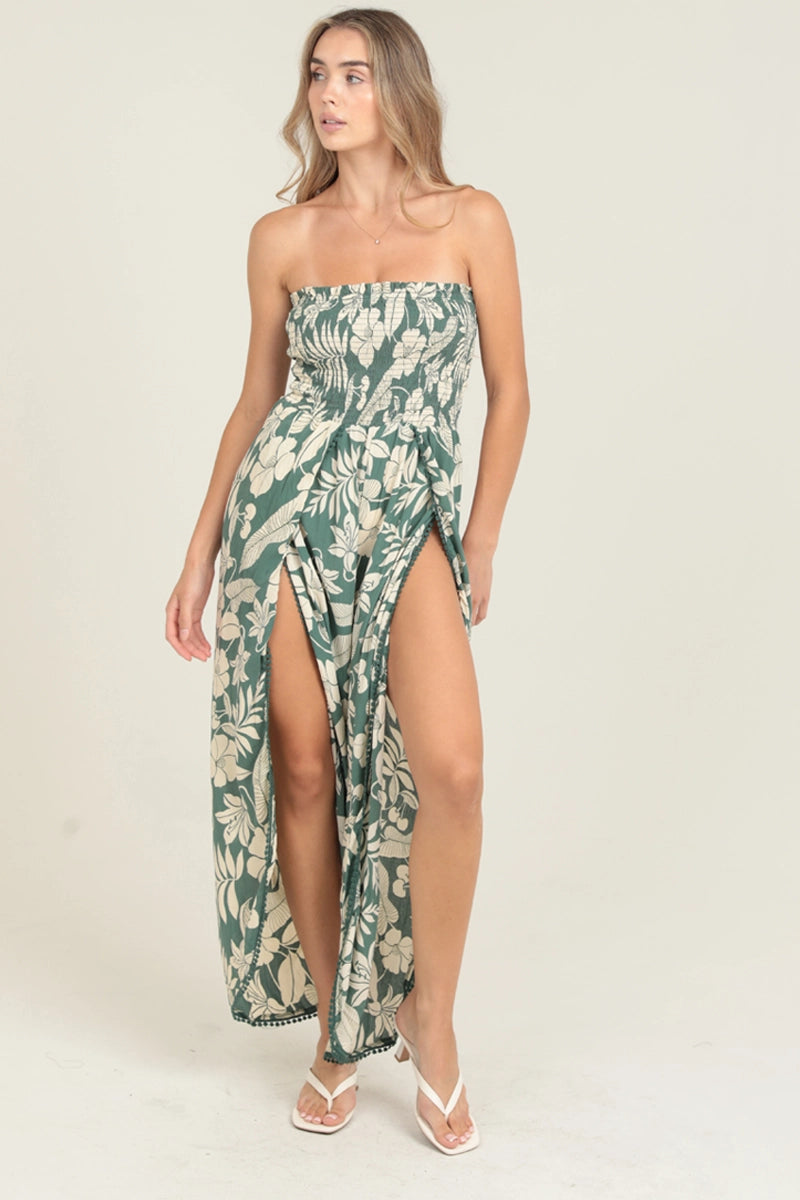 Bodice Wrap Leg Jumpsuit