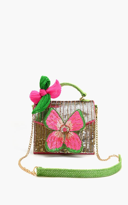 Glam Doll Floral Top Handle Bag