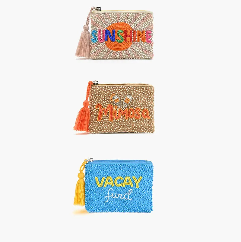Front Beaded Coin Bag